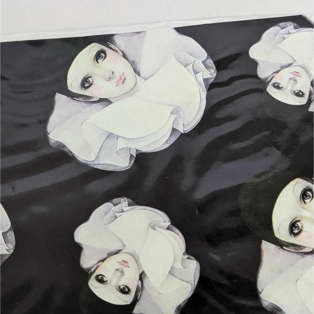 Vintage Mira Fujita Pierrot Mime Clown Gift Wrap Paper Sealed Michel Oks France